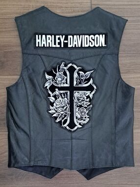 Harley-Davidson Womens Black Leather Vest